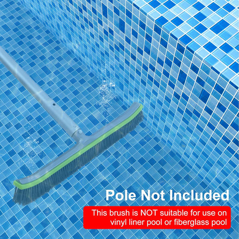 Swimming Pool Brush Head for Cleaning Plaster and Gunite Concrete Surfaces,Heavy Duty Inground Pools Stiff Bristles