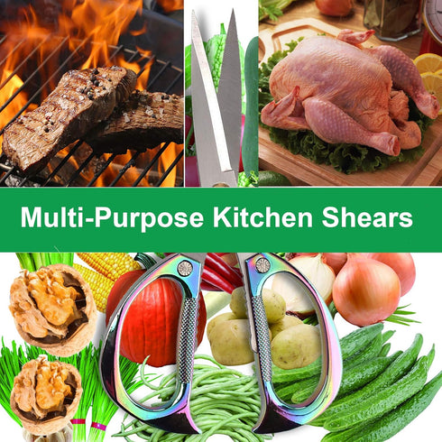 Kitchen Scissors All Purpose Heavy Duty Shears for Food, Meat, Poultry, Vegetable, Herbs | 7.5inches