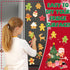 36 Pieces Christmas Magnets, Merry Christmas Fridge Magnet Stickers for Holiday Decoration (Gingerbread)