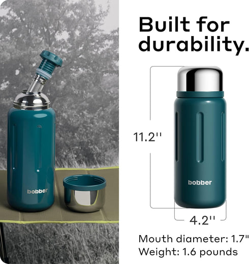 46 oz 45 65 BOBBER Stainless Steel Thermo Flask with Removable Tea Infuser Keeps Hot Hours, Cold Hours BPA-Free
