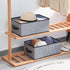 Clothing Storage Bins, 16.1 × 9.8 × 6.5 inches Closet Bin with Handles, Foldable Fabric Containers for Organizing