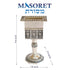 Nickel Havdalah Candle Holder, 5.6 Inches Octagon Stand for Jewish Hanukkah Candles