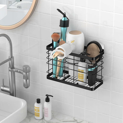 Hair Tool Organizer, Blow Dryer Holder for Cabinet Door, Bathroom Storage Basket for Hair Care & Styling Tools
