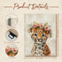 12x16 Inches Nursery Wall Decor Lovely Baby Leopard with Garland Pictures Print on Canvas Cute Animal Portrait Poster