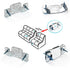 Metal Sectional Couch Connectors, 4 Pcs Furniture Interlocking Bracket with Screws for Loveseat, Recliner, Chair or