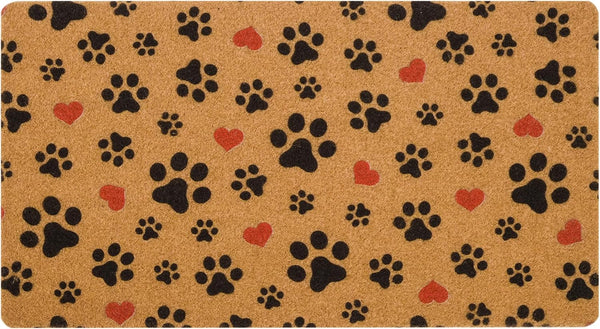 Wipe Your Paws Outdoor Indoor Doormat, Fun Nonslip Coir Mat for Entrance, Welcome Mats