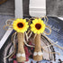 TANG SONG Rustic Wedding Cake Knife and Serving Set, Sunflower Burlap Lace, Set of 2