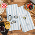 GWFSJYU Set 2, 16x24 Inch Martini Oyster Kitchen Towels of Coastal Oyster Dish Tea Towels for Kitchen, Preppy Blue