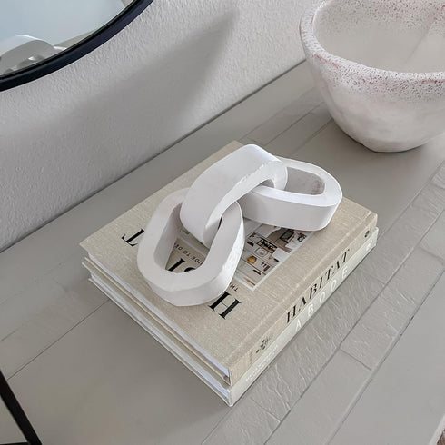 Minimalist White Wooden Knot Coffee Table Decor