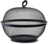 Juvale Black Mesh Fruit Baskets with Lids, 10 Inch Restaurant Kitchen Produce Containers, 2 Pack