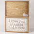 Primitives by Kathy Classic Box Sign - Love You A Bushel and A Peck, 15" x 10"