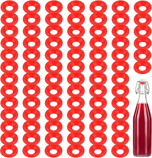70 Pieces Silicone Rubber Gaskets Washer for Swing Flip Bottles, Leak-proof Seals for Home Brew Beer Bottles