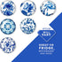 Jolitee Blue and White Chinoiserie Glass Magnets, Strong Decorative Kitchen Refrigerator Magnets, Cute Fridge Magnet