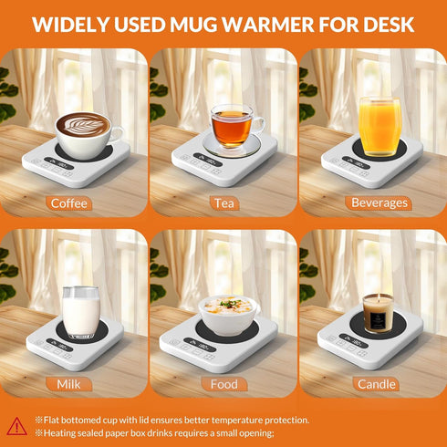 7 Settings,8H 12H Coffee Mug Warmer,Cup Warmer with Temp Auto Shut Off & Timer,Fast Bottle Warmers for All Bottles,The