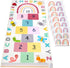 OVALLEY Hopscotch Rug for Kids, Hopscotch Play Mat, ABC Classroom Learning Mat, Small
