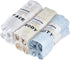 6-Piece Set 3 12x12 Inch Crafty Cloth Washcloth Distinct Textures for Face, Body, & Sensitive Areas Embroidered