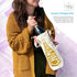MAPTOTE Screen Printed Canvas Wine Gift Tote with Handles, 12” x 4” x 3”, White Wine Bag for Picnics, Travel