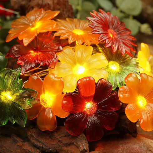6.5ft 20LED JASHIKA Cute Flower Fairy Lights String of Flowers for Decorating Floral Garland for Wedding Christmas