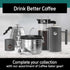 Coffee Gator Coffee Canister, 22oz, Airtight Stainless Steel Kitchen Food Storage Container, Silver, with Date Tracker