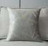 YONGLIU Pack of 2 Velvet Cushion Cases, Decorative Gold Foil Geometric Pattern Throw Pillow Covers (Gray and Gold)