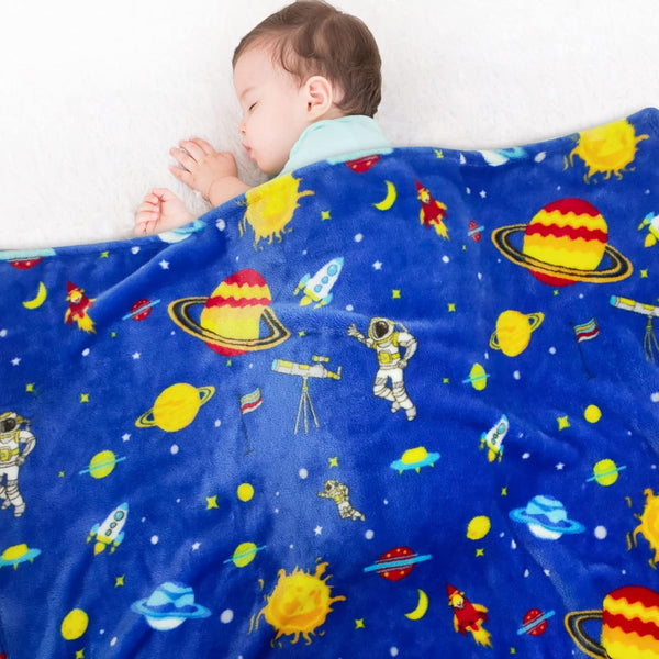 Lukeight Toddler Blanket for Boys and Girls, Plush and Thick Blanket Birthday
