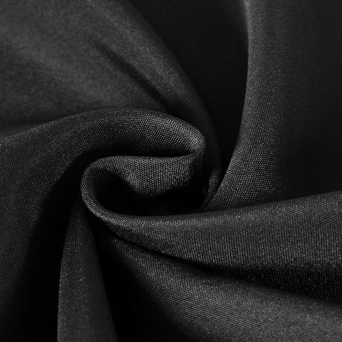 Cupuamon Square Tablecloth 52x52 inch Washable Polyester Fabric for Wedding Party Dining Banquet Decoration (Black)