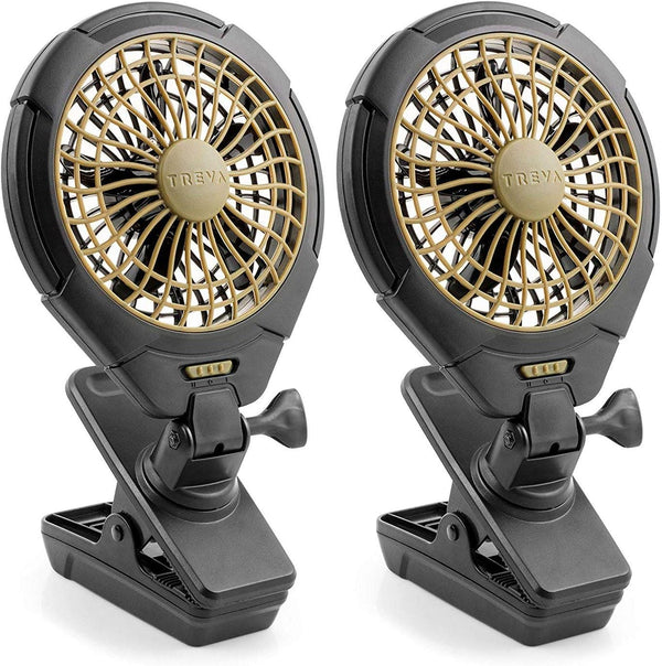Treva 5 Inch Battery Powered Clip Slim and Portable Cooling Fan with