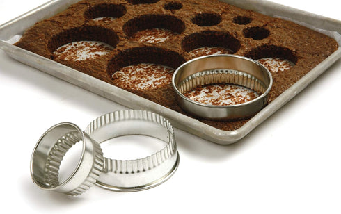 Norpro Round Biscuit/Cookie Cutters, 11 Pieces, 4 Inch Diameter, Silver