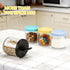 fantovo Set, 8 Pack Spice Lids & Silicone Lids Only Compatible with Oui Yogurt Jars (Transparent), Reusable Covers