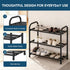 3-Tier Closet, 18"-30.5" LOFTEY Expandable Shoe Rack, Adjustable Metal Shoe Organizer Shelf, Small Shoe Rack