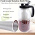 Cold Brew Coffee Maker Pitcher, 2 Quart Glass Mason Jar with Spout Lid Filter, Heavy Duty Handle, Airtight & Leak-Proof