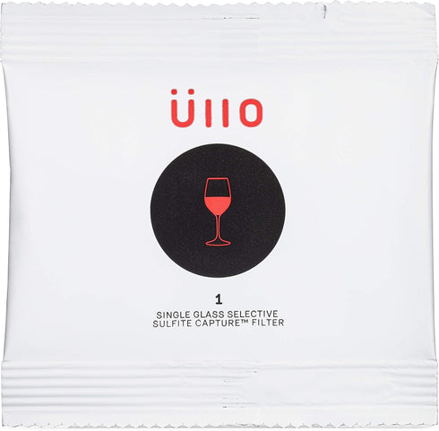 Ullo Selective Sulfite Replacement Filters, Single Glass, 12-Pack for Removing Histamines