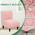 Armless Armless 2PCS) Accent Chair Cover Stretch Leaf Jacquard Chair Covers for Living Room Slipper Chair Slipcover