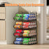 Sonyabecca 4-Pack Stackable Canned Food Organizer with Handles for Kitchen, Soda Can Organizer for Pantry Shelves, Wire