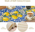 UEQIKI Summer 13x72 Inch Blue Tiles Lemon Table Runner for Home Party Decorations Seasonal Washable Kitchen Dining