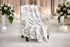 50" 60" Spring Wedding Fleece Throw Blanket: Love is Kind Patient Pink White Red Design Floral Hearts, x Velvety Soft
