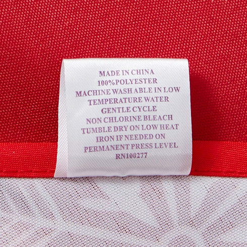 Violet Linen Red Tablecloths, Decorative Christmas Snowflakes Design - 60" Round