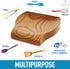 Zulay Kitchen Non-Slip Wooden Spoon Rest, Heat-Resistant Utensil Holder for Stovetop & Counter, Ashwood