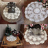 Damanni Beige Handmade Crochet Lace Tablecloth Doilies, Round, 16 Inch, 2PCS