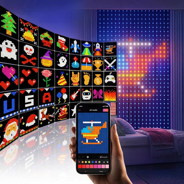 YEELIGHT Smart Curtain Lights, 5x6.5 Ft, 475 LEDs, APP Control, 100+ DIY