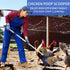 Jonkehai 6inch 23 42" Chicken Poop Scooper Metal Chicken Litter Scoop Extendable Metal Cat Litter Scoop to Long Chicken