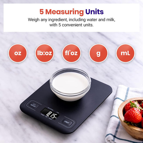 Etekcity Food Kitchen Scale, Digital Mechanical Weighing Scale for Weight Loss, Baking, Cooking, Black