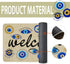 Evil Eye Doormat, Psychedelic Welcome Mat, Low-Profile Non-Slip Throw Rug for Indoor/Outdoor, 17 X 30 Inch