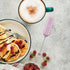 Zulay Kitchen Powerful Mini Milk Frother, Electric Hand Mixer, Portable Wand for Coffee, Pink