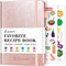 JUBTIC Blank Recipe Book to Write in Your Own Recipes, Personal Cook Book with 2 Colorful Stickers, Hardcover Notebook