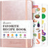 JUBTIC Blank Recipe Book to Write in Your Own Recipes, Personal Cook Book with 2 Colorful Stickers, Hardcover Notebook