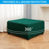 OBCREAT Ottoman Covers, Stretch Jacquard Ottoman Slipcover Soft Thick Folding Storage Cover Rectangle Footrest Stool