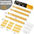 SpaceAid Bamboo Drawer Dividers with Inserts and Labels, Adjustable Kitchen Drawer Organizers, 4 Dividers (17-22 in)