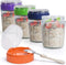 Large Overnight Oats Containers to Go, 4 Pack Glass Meal Prep Jars, 2 Cups Wide Mouth Airtight Storage