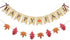 Uniwish Happy Fall Banner with Pumpkin Maple Leaves Sign, Garland Fall Thanksgiving Day Decorations for Mantle Fireplace